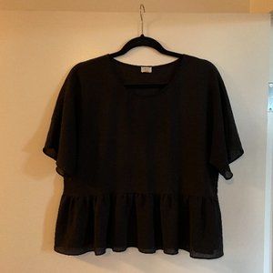 Black Aritzia "Macee Blouse"